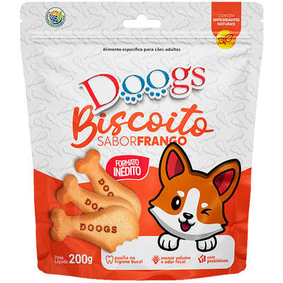 Biscoito Sabor Frango Doogs para Cães - 200g
