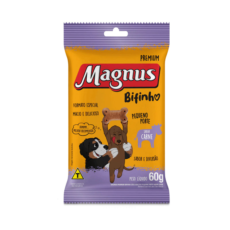 Bifinho Magnus Cães Pequeno Porte Sabor Carne 60g