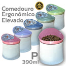 Comedouro Pet Anti Engasgo Alto Elevado Ergonômico P 390ml