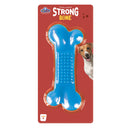 Brinquedo Mordedor Osso Flexível Strong Bone Pet M Cor Azul