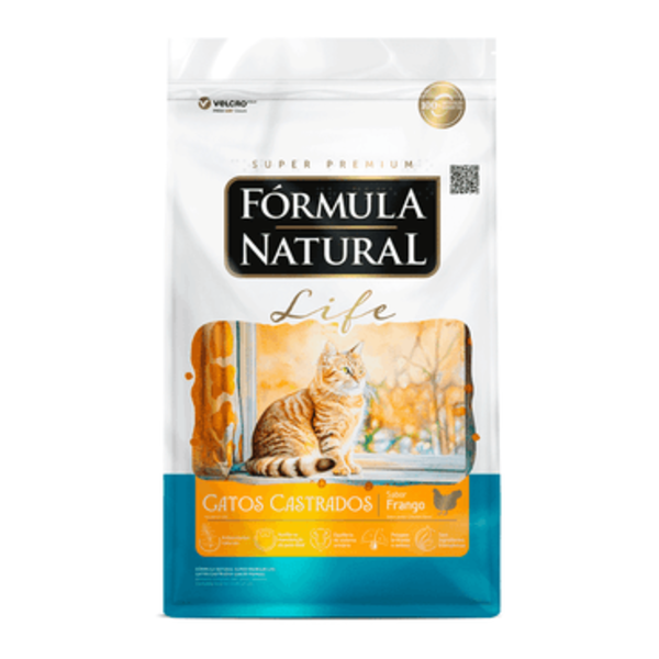 Ração Fórmula Natural Life Gatos Castrados Frango 1 kg