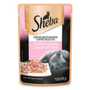 Ração Úmida Sheba Gatos Adultos Sachê Salmão Ao Molho 85g
