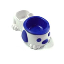 Comedouro Bebedouro Duplo Garrafa Cães Gatos N.2 Azul