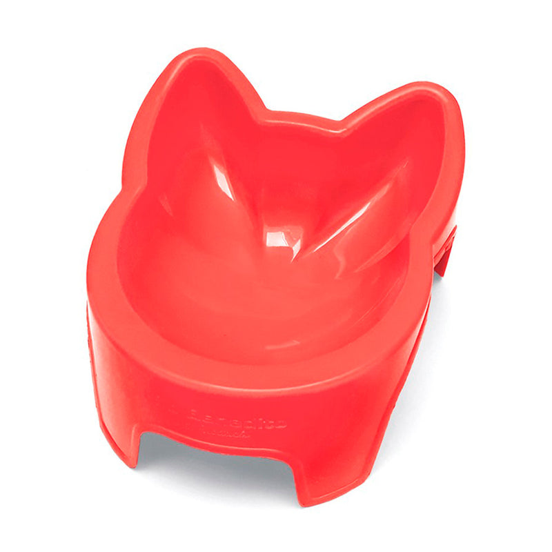Comedouro Alto Gatos Filhotes - 100ml Vermelho