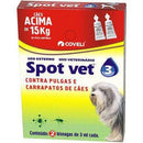 Spot Vet 3 Antipulgas e Carrapatos P/Cães +15kg 2 Bisnagas 3ml