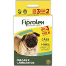 Fiprolex Para Cães De 1 a 10kg C/3 Pipetas De 0,67ml