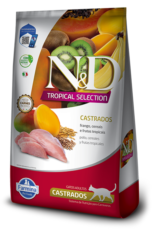 Ração N&D Tropical Selection Gatos Castrados Frango 400 g