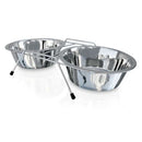 Comedouro Chalesco Duplo Elevado Inox 750ml