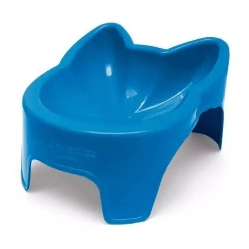 Comedouro Alto Gatos Filhotes - 100Ml Azul