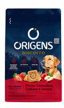 Biscoito Origens Cães Adultos Todos Os Portes Frutas Vermelhas, Linhaça e Cereais 400g