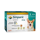 Antipulgas Simparic 40mg Azul Cães 10,1 a 20kg C/3 Comprimidos