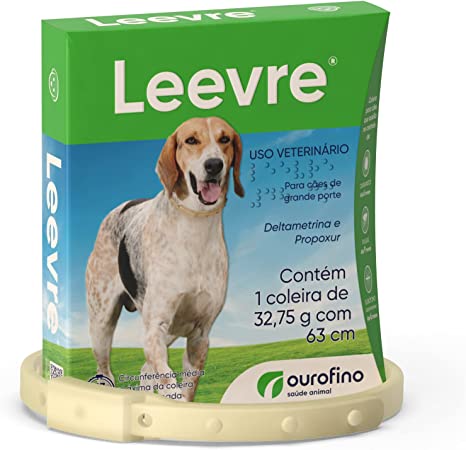 Coleira Antipulgas Leevre Cães De Porte Grande 63cm