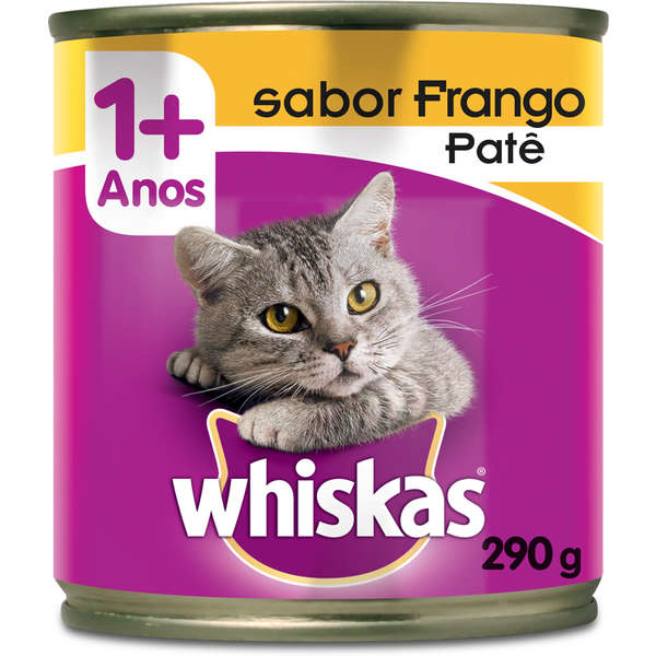 Whiskas Lata Sabor Frango 1+ 290g