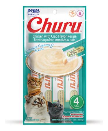 Petisco Churu Frango Com Caranguejo Para Gatos 56g