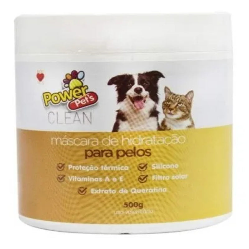Máscara de Hidratação Profunda para Cães e Gatos Power Pets 500g