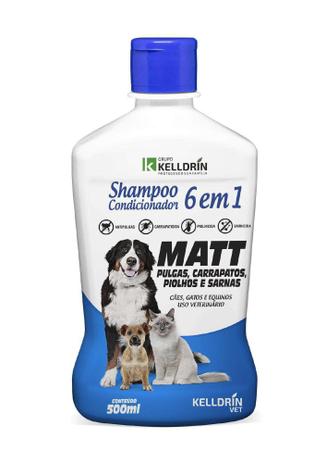 Shampoo e Condicionador Matt 6x1 Cães e Gatos 500ml Kelldrin