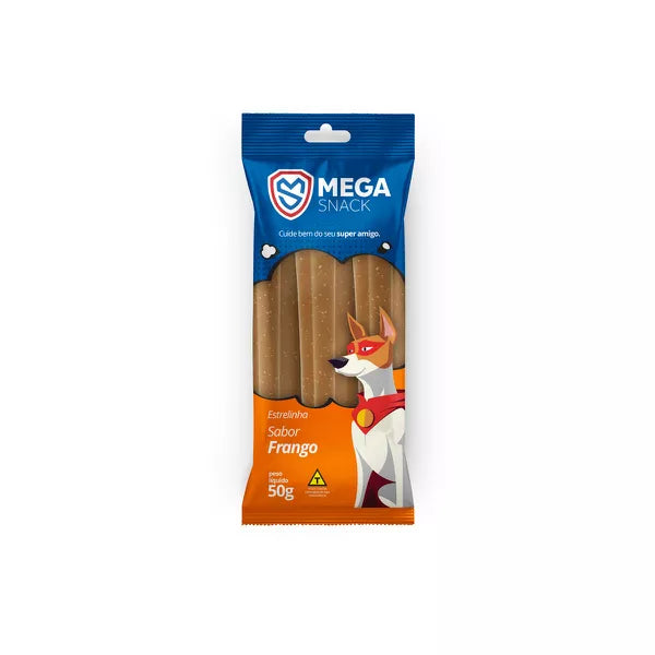 Mega Snack Estrelinha Sabor Frango 50g