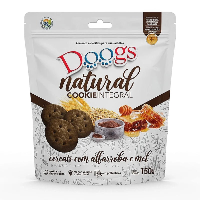 Biscoito Doogs Natural Cookie Integral Cereais 150g