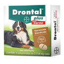 Drontal Plus Vermífugo Cães Até 35kg Sabor Carne 2 Comprimidos