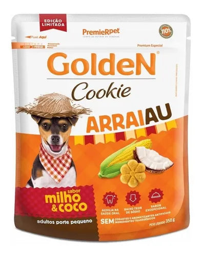 Golden Cookie Arraiau Milho E Côco Adultos Raças Pequenas 350g