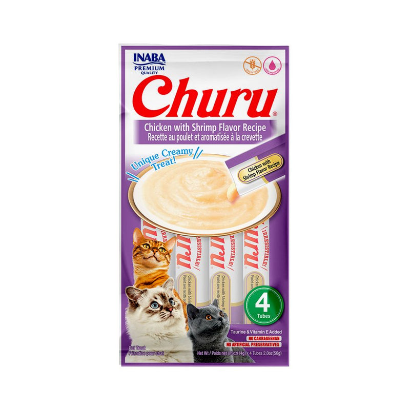 Petisco Churu Frango Com Camarão Para Gatos 56g