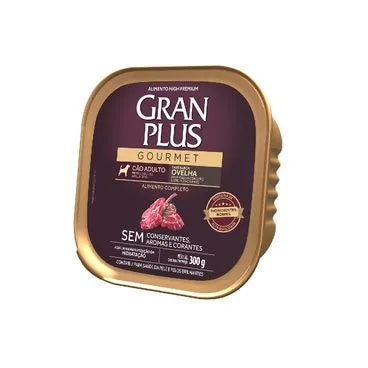 Ração Úmida Gran Plus Cães Adultos Patê Gourmet Ovelha 300 g