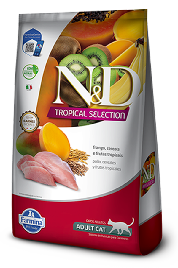 Ração N&D Tropical Selection Gatos Adultos Frango 400 g