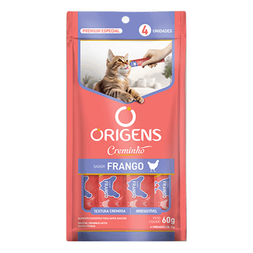 Petisco Origens para Gatos Creminho de Frango 60g