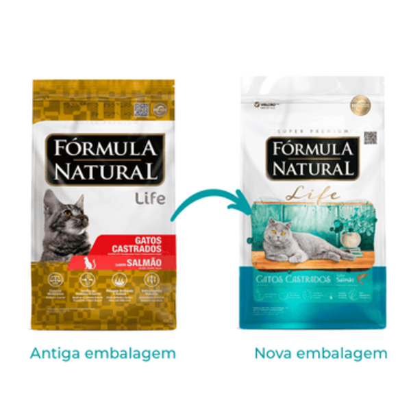 Ração Fórmula Natural Life Gatos Castrados Salmão 1 kg